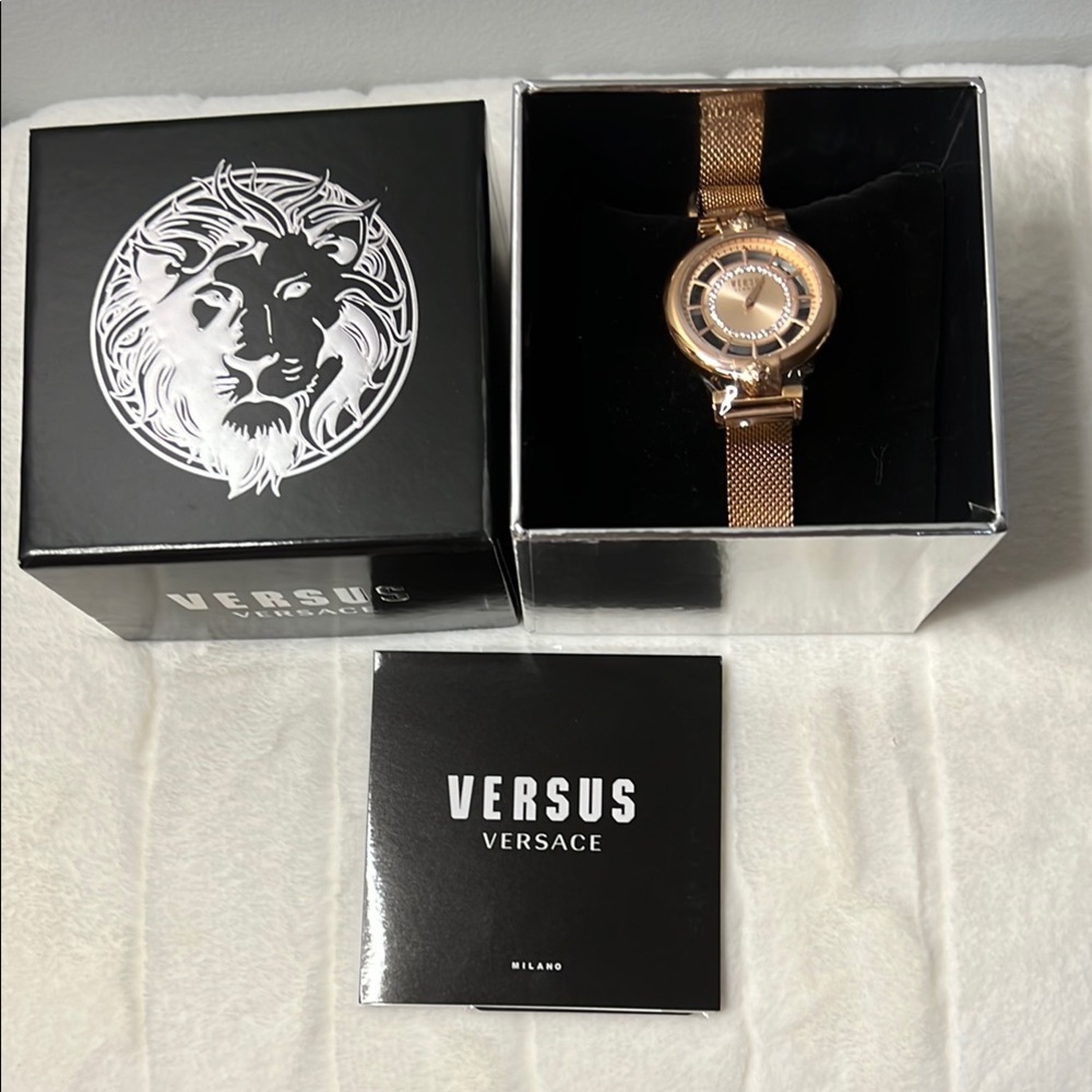 Nwt Versus Versace Rose Gold Watch